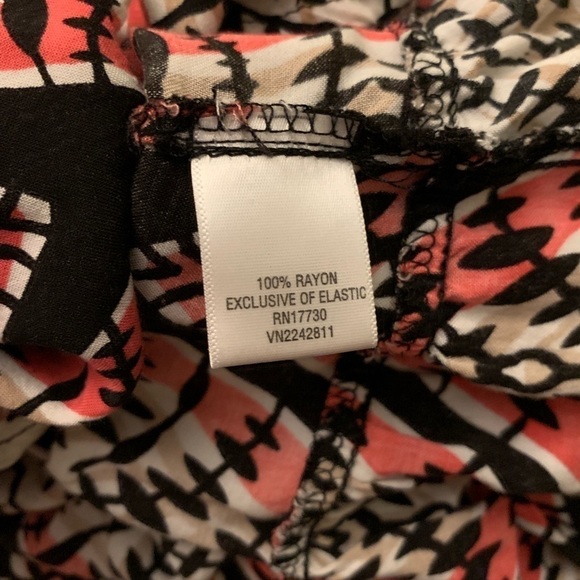 XL strapless Mini Dress from Xhilaration black white, tan & bright coral colors - Picture 7 of 11